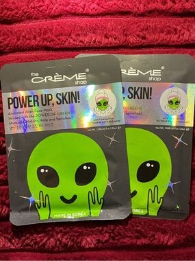 👽The Crème Shop Power Up, Skin! Animated Face Mask — Bright Green
